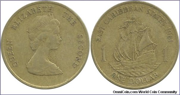 ECaribbeanStates 1 Dollar 1981