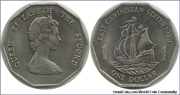 ECaribbeanStates 1 Dollar 1989