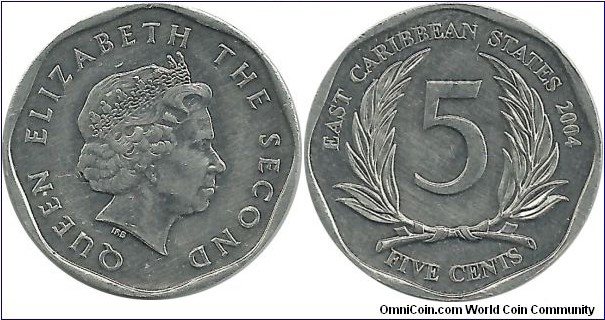 ECaribbeanStates 5 Cents 2004