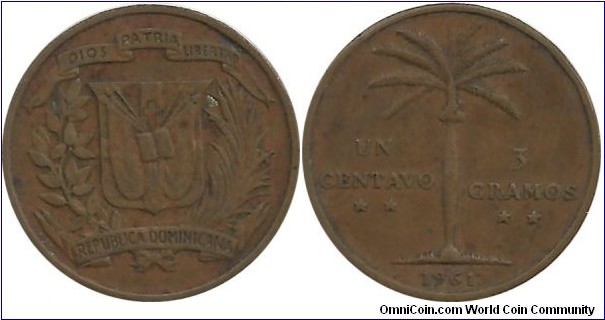 DominicanRepublic 1 Centavo 1961