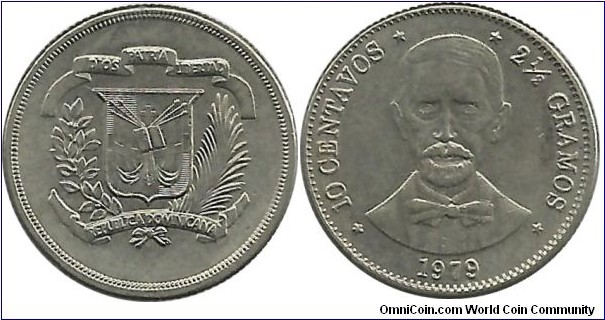 DominicanRepublic 10 Centavos 1979