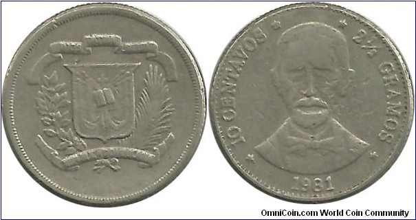 DominicanRepublic 10 Centavos 1981