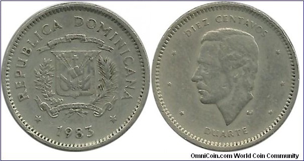 DominicanRepublic 10 Centavos 1983 - Human Rights