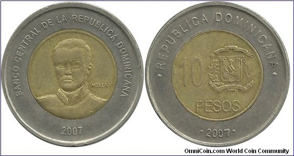 DominicanRepublic 10 Pesos 2007