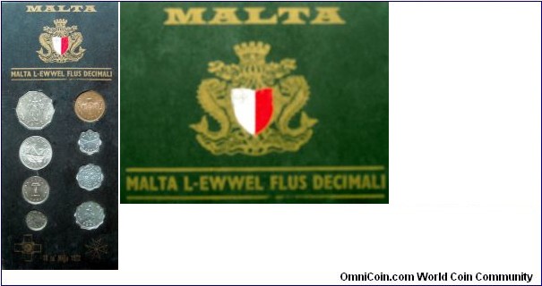 Malta 1972 coin set.
