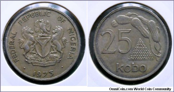 Nigeria 25 kobo.
1973