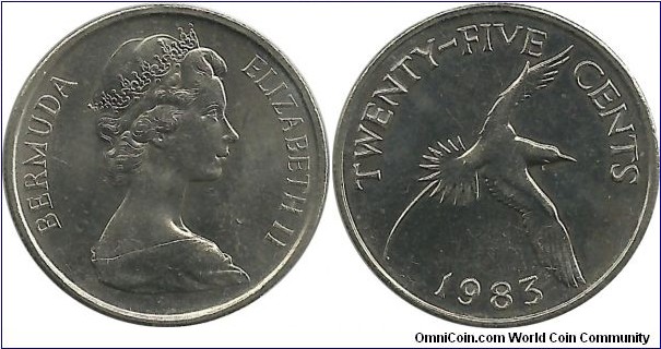 Bermuda 25 Cents 1983