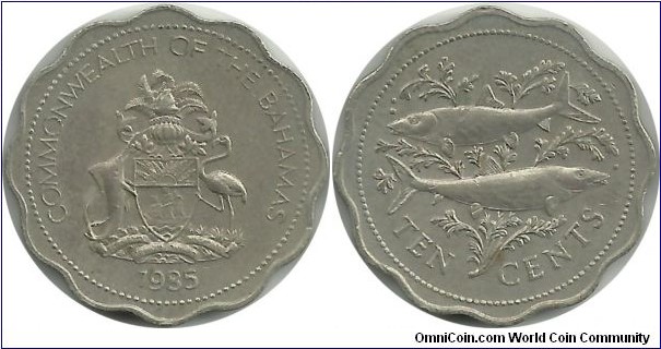 Commonwealth of the Bahamas 10 Cents 1985