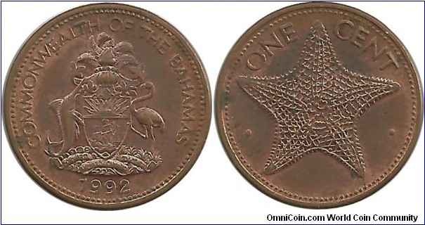 Commonwealth of the Bahamas 1 Cent 1992