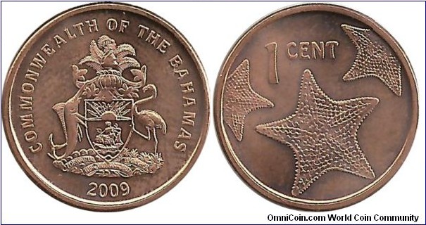 Commonwealth of the Bahamas 1 Cent 2009