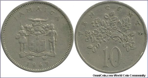 Jamaica 10 Cents 1969