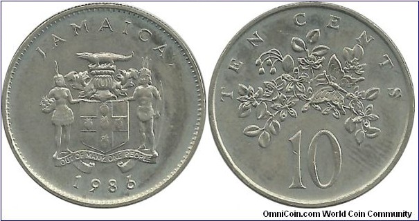 Jamaica 10 Cents 1986