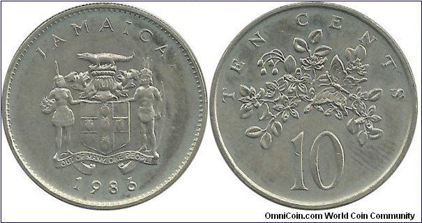 Jamaica 10 Cents 1986