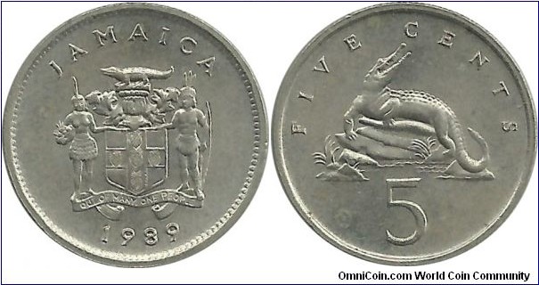 Jamaica 5 Cents 1989