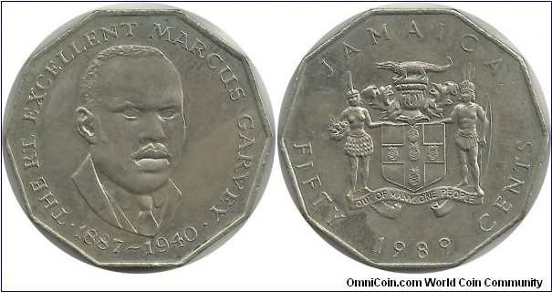 Jamaica 50 Cents 1989