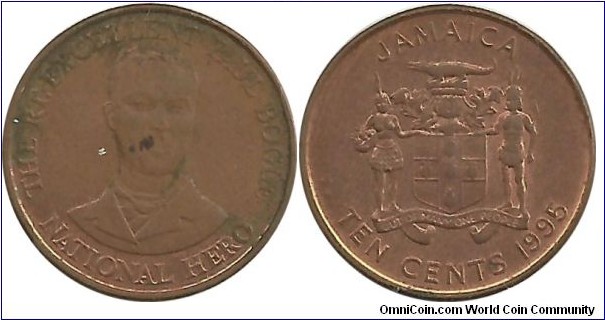 Jamaica 10 Cents 1995