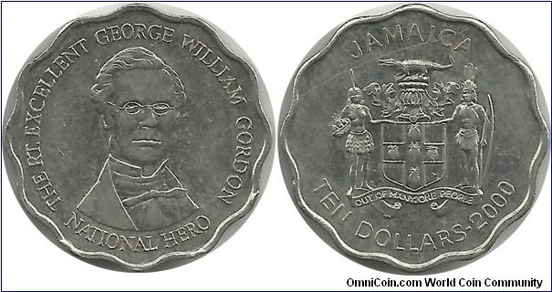 Jamaica 10 Dollars 2000