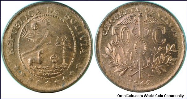 Bolivia50Centavos-km182a.1-1942