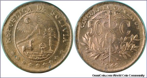 Bolivia50Centavos-km182a.1-1942