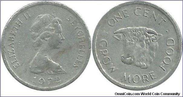 Seychelles 1 Cent 1972 - FAO