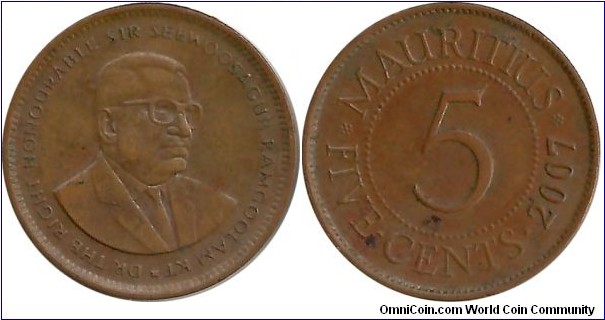 Mauritius 5 Cents 2007