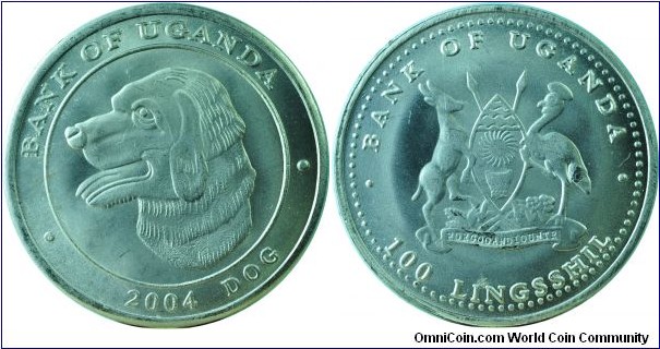 Uganda100Shilling-ChineseZodiac-Dog-km139-2004