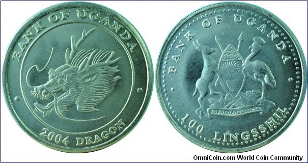 Uganda100Shilling-ChineseZodiac-Dragon-km138-2004