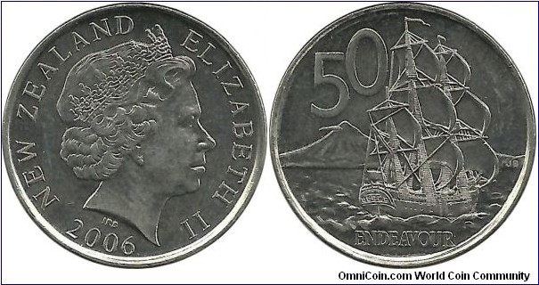 NewZealand 50 Cents 2006 - reduced size
