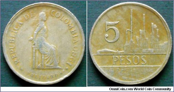 Colombia 5 pesos.
1980