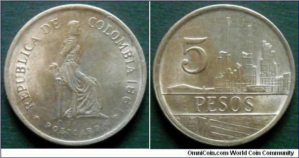 Colombia 5 pesos.
1981