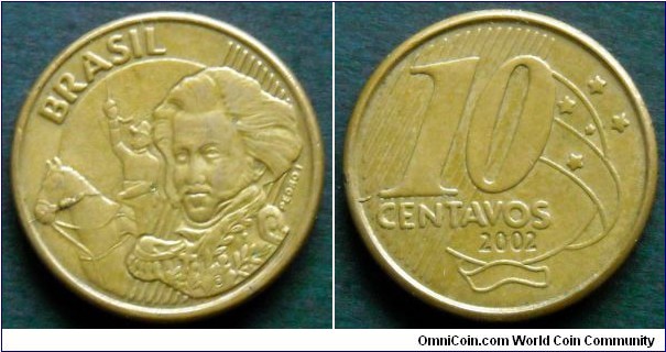 Brazil 10 centavos.
2002