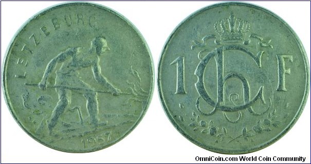 Luxembourg1Franc-km46.3-1957