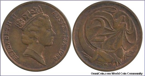 Australia 2 Cents 1988