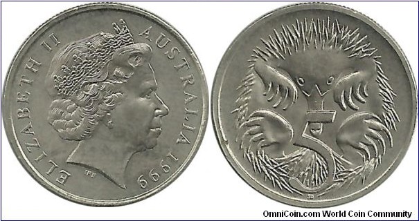 Australia 5 Cents 1999