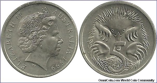 Australia 5 Cents 1999
