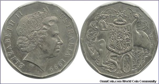 Australia 50 Cents 1999