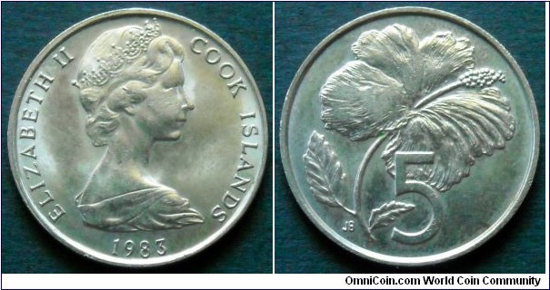 Cook Islands 5 cents.
1983