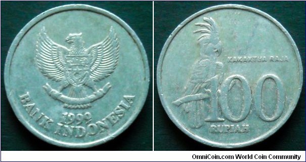 Indonesia 100 rupiah.
1999, Black Palm Cockatoo