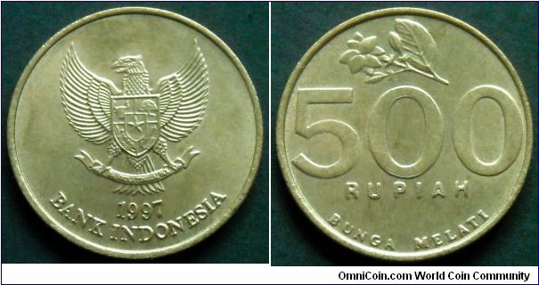 Indonesia 500 rupiah. 1997