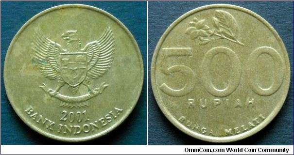 Indonesia 500 rupiah.
2001