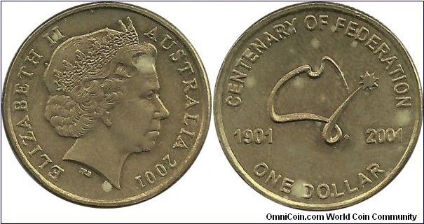 AustraliaComm 1 Dollar 2001 - Commemorating the Centenary of Federation 
