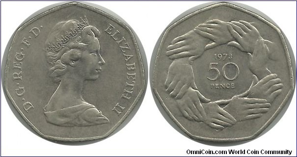 UKingdomComm 50 Pence 1973 - United Kingdom's accession to the European Economic Community