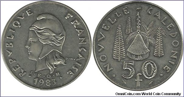 NewCaledonia 50 Francs 1983 IEOM