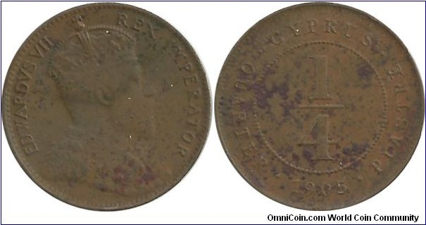 Cyprus-British ¼ Piastre 1905
