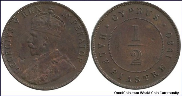 Cyprus-British ½ Piastre 1930