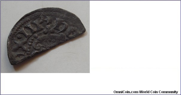 Henry III cut silver halfpenny - voided long cross 1216-1272
