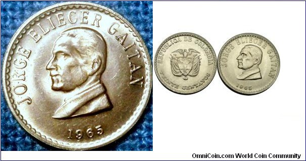 COLOMBIA 20 CENTAVOS GAITAN- FOR SALE