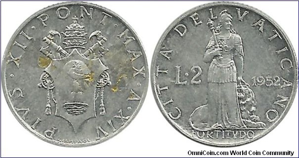 Vatican 2 Lire 1952