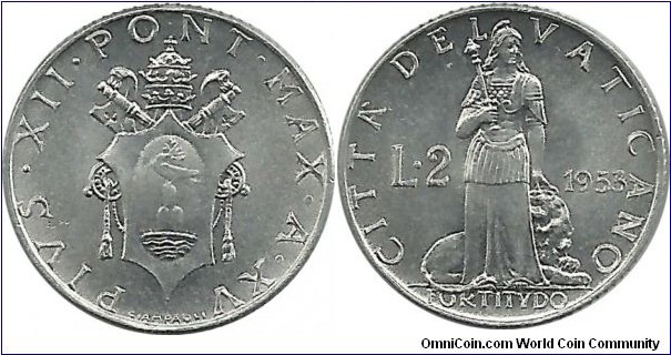 Vatican 2 Lire 1953