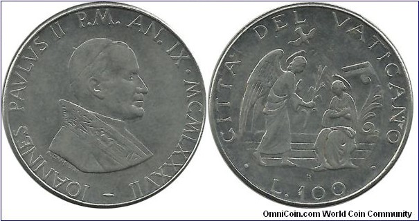 Vatican 100 Lire 1987